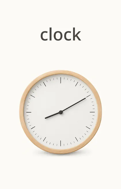 Sample card: clock
