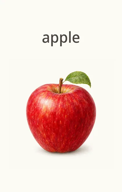 Sample card: apple