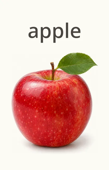 Sample card: apple