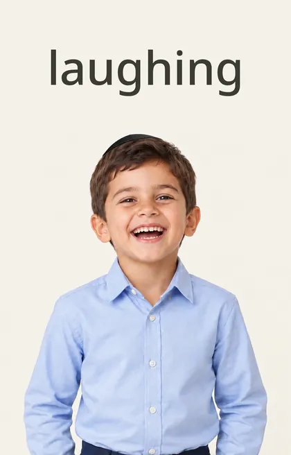 Sample card: laughing