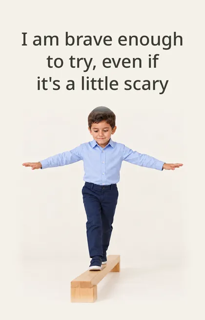Sample card: I am brave enough to try